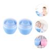 Angoily 2pcs Plush Powder Puff for Boy Girl with Sifter and Storage Box Gentle Body Talcum Powder Applicator Sky Blue Home and Travel Use view 4