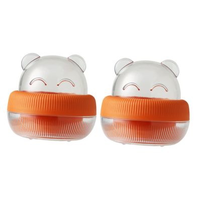 Angoily 2pcs Makeup Sponge Holder Compact Beauty Sponge Box Screw Lid Cotton Pads Organizer for Dust Storage for Travel and Home Use Design