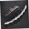 Angoily Elegant Rhinestone Hair Comb Delicate Metal Accessory for Weddings Parties Handmade Hair Decor for Women and Girls Unique Bridal Hairpiece Silver view 4