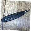 Beavorty Stainless Steel Manual Razor for Men Vintage Professional Straight Shaving Tool for Barbers and Home Use Easy to Handle Space-saving Design Black view 3