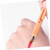 Angoily 1pc Retractable Lip Brush for Makeup Portable Lipstick Applicator Soft Bristles Warm Orange Color for Lip Color Application for Women and Girls view 4