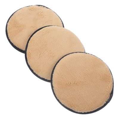 NOLITOY 3pcs Soft Cleaning Pads for Face Makeup Removal Round Pads Velour Puff Reusable Makeup Remover Towels Random Color