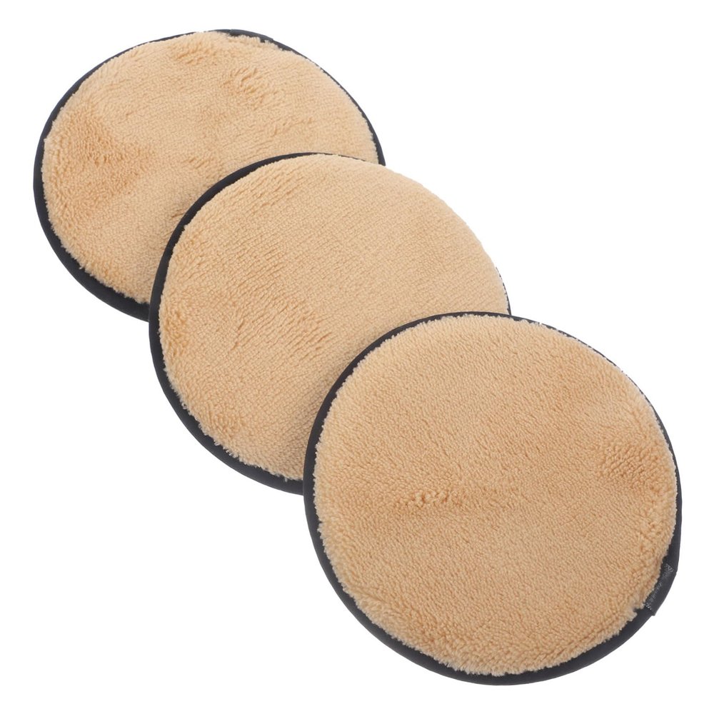 NOLITOY 3pcs Soft Cleaning Pads for Face Makeup Removal Round Pads Velour Puff Reusable Makeup Remover Towels Random Color