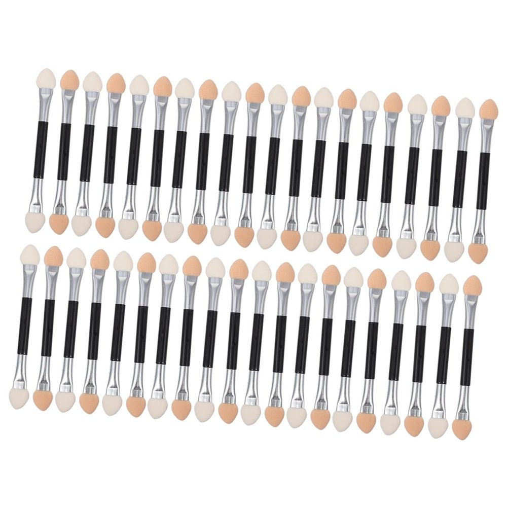 Angoily 40pcs Professional Makeup Brush Kit Double-sided Eye Shadow Brush for Natural Application Aluminum Handle for Makeup Lovers