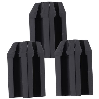 Angoily 3pcs Brow Pencil Sharpener for Eyebrow Makeup Dual Cosmetic Pencil Sharpener Black Color Essential Makeup Tool for Precise Eyeliner and Lip Liner Application