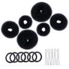 Angoily 3sets Hair Bun Maker Kit Donut Shaper U-shaped Hairpins Elastic Bands for Diy Hairstyles for Thick Thin Hair view 1