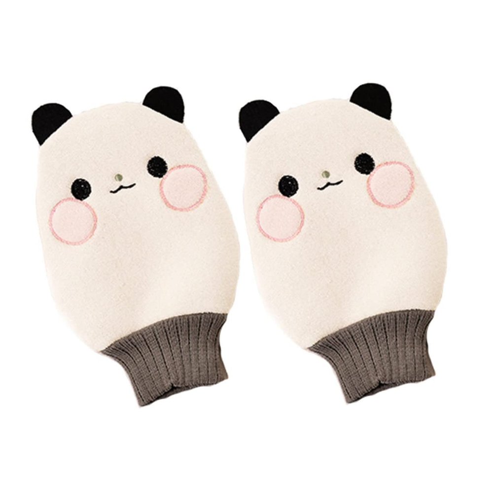 Angoily 2pcs Thickened Back Scrubbing Gloves for Body Care Gentle Exfoliating Shower Towel Random Color Bathing Accessory for All Skin Types