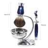Magyfosia Luxury Shaving Razor Kit for Men with 5-Layer Shave Blade,Badger Hair Shaving Brush and Soap BowL,Unique Shaving Present Tool for Him view 3