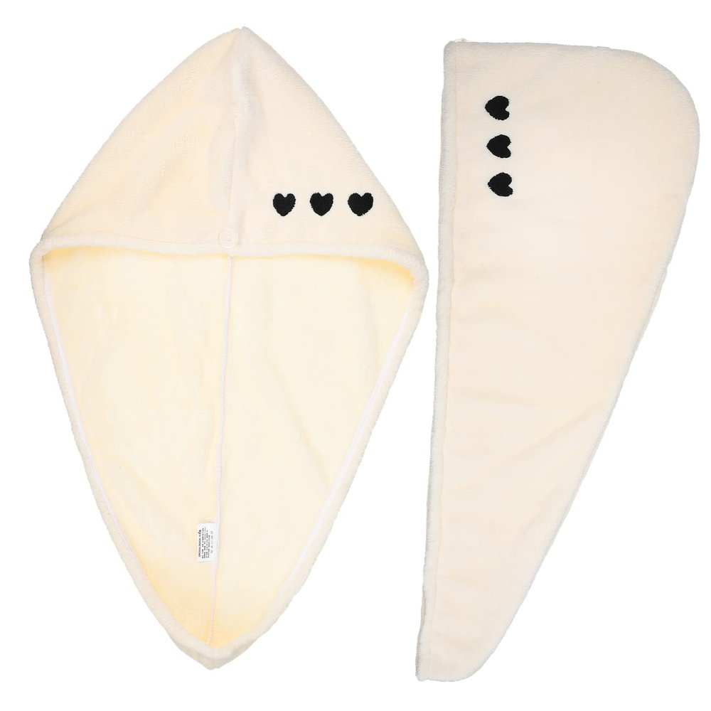 Angoily 2pcs Quick-Drying Hair Wraps Super Absorbent Coral Fleece Hair Towels for Women Lightweight Turban Caps for Home Travel