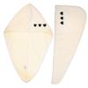 Angoily 2pcs Quick-Drying Hair Wraps Super Absorbent Coral Fleece Hair Towels for Women Lightweight Turban Caps for Home Travel view 1