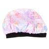 Angoily Fashion Wide Brim Shower Cap for Women Multifunctional Elastic Bathing Hat Reusable Hair Cap for Makeup and Nightwear view 1
