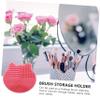 Housoutil Silicone Makeup Brush and Sponge Cleaner 2 in 1 Brush Scrubber Mat Holder view 2
