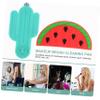 Angoily 2pcs Portable Brush Washing Mat Fun Watermelon Design Efficient for Makeup Brushes for Home and Travel Use Keeps Your Makeup Bag Smudge view 3