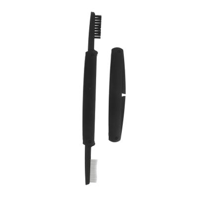 Angoily Professional Eyebrow Grooming Set Double Head Brush Tweezers for Lashes Random Color