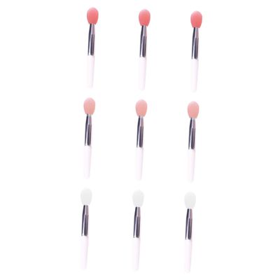 Angoily 9pcs Silicone Lip Brush Portable Makeup Applicator for Lipstick Lightweight and Compact Cosmetic Tools for Daily Use for Women and Girls