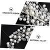 Angoily Handmade Rhinestone Pearl Hair Comb Hair Accessory Fashion Hairpin Headwear Alloy Decor view 2