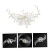 Angoily Handmade Rhinestone Pearl Hair Comb Hair Accessory Fashion Hairpin Headwear Alloy Decor view 4