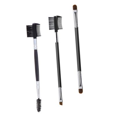 Mipcase 3pcs Double-ended Eyebrow Brushes and Eyelash Combs Portable Multifunctional Cosmetic Tools for Grooming Eyebrows and Lashes Beauty Brushes for Everyday Use