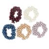 NOLITOY 5pcs Pearl Elastic Hair Tie Crystal Balls Handmade Cloth Beaded Ponytail Holders for Women and Girls Mixed Colors view 1