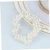 NOLITOY 5pcs Pearl Elastic Hair Tie Crystal Balls Handmade Cloth Beaded Ponytail Holders for Women and Girls Mixed Colors view 3