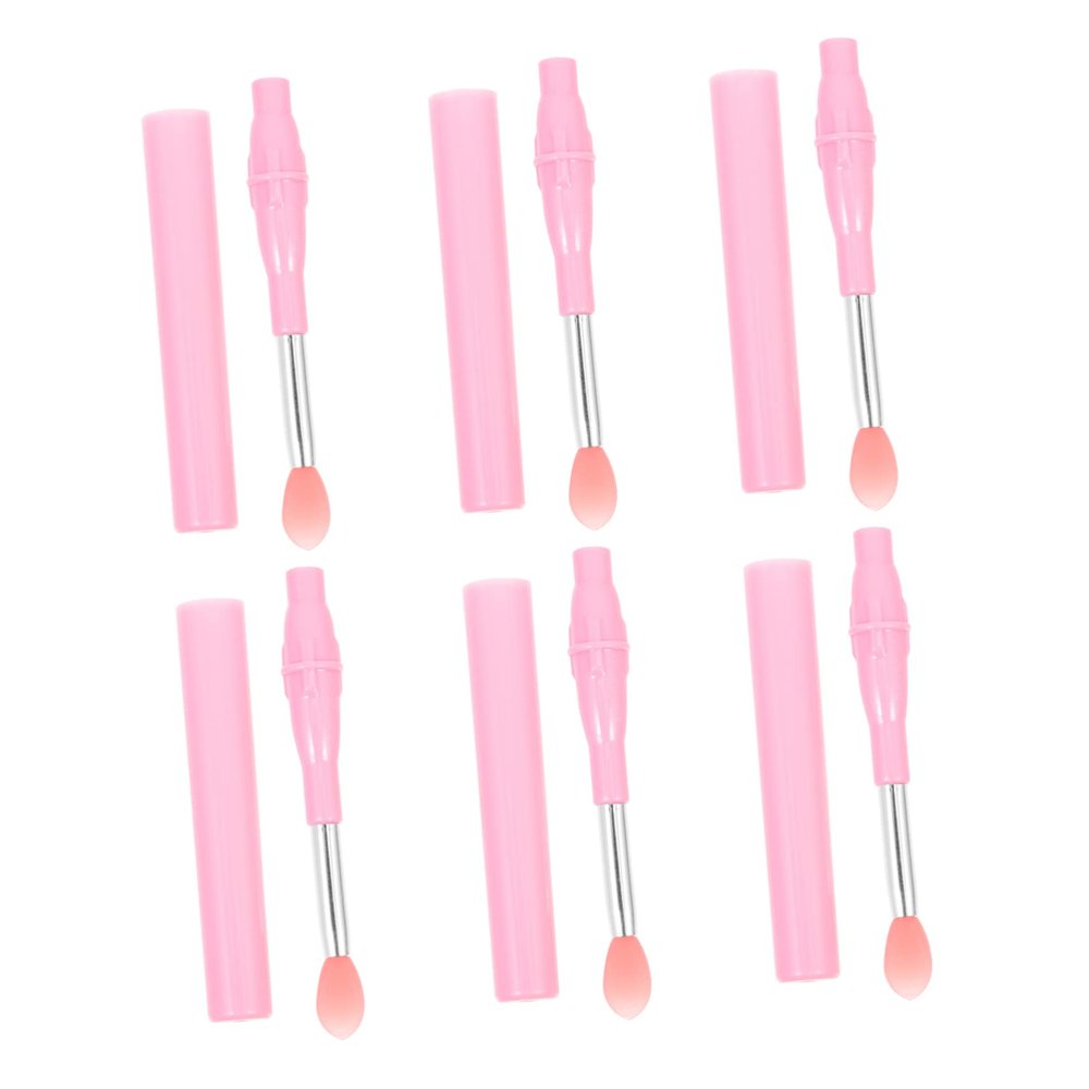 Angoily 6pcs Silicone Lip Applicator Brush Set Covers for Lip Gloss and Lipstick for Daily and Professional Makeup Use for Friends and Loved Ones