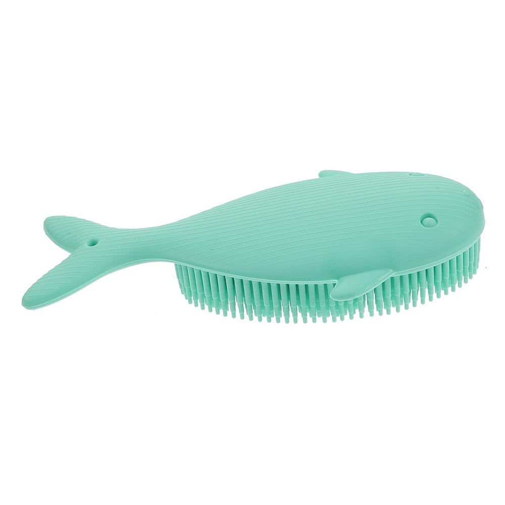 Angoily Silicone Bathing Brush for Gentle Exfoliating Tool with Massage Function Soft Head for Skin Care for and Bath Whale Design