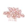 Didiseaon Wedding Hair Piece Bridal Comb Floral Hair Accessories Elegant Bridal Tiara for Bride view 1