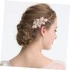Didiseaon Wedding Hair Piece Bridal Comb Floral Hair Accessories Elegant Bridal Tiara for Bride view 3