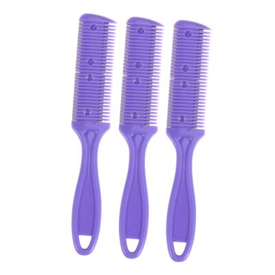 Didiseaon 3pcs Double Side Hair Cutter Comb Stainless Steel Hair Shaper and Thinning Shears