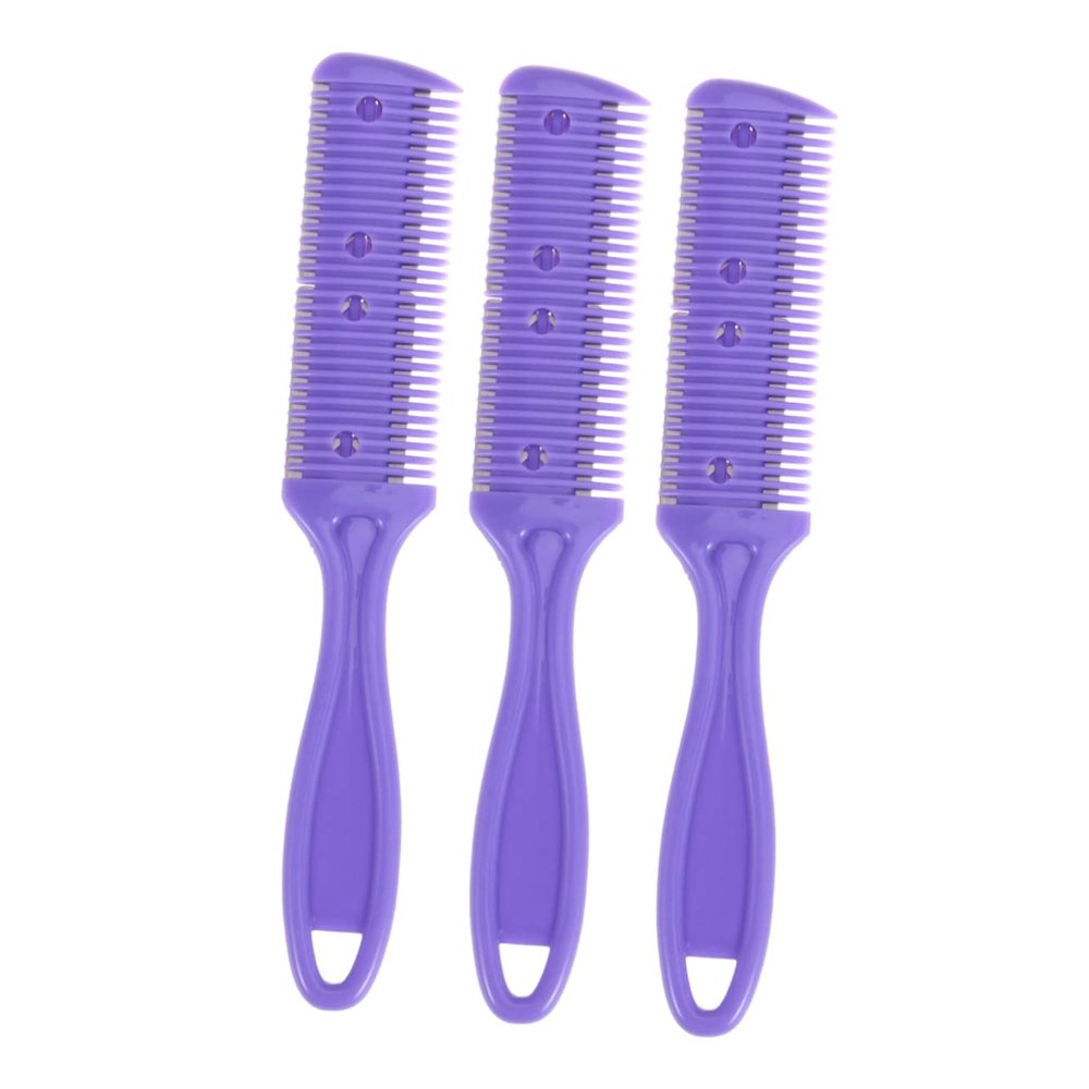 Didiseaon 3pcs Double Side Hair Cutter Comb Stainless Steel Hair Shaper and Thinning Shears