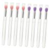 Angoily 8pcs Silicone Lip and Eyeshadow Applicators with Covers Transparent Handles for Easy Makeup Application Convenient Travel for Professional and Personal Use view 1