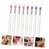 Angoily 8pcs Silicone Lip and Eyeshadow Applicators with Covers Transparent Handles for Easy Makeup Application Convenient Travel for Professional and Personal Use view 3