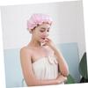 Angoily Double-Layer Waterproof Shower Cap 4-Piece Set for Long Hair Hair Salon Use Protective Bathing Caps view 3