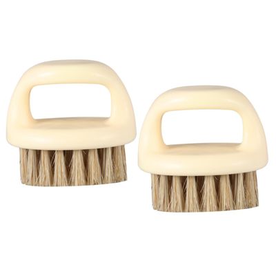 Didiseaon 2pcs Multifunctional Beard Brush with Natural Boar Bristles Portable Hair Care Cleaning Tool for Men Durable Grooming Accessory for Beard and Mustache Maintenance