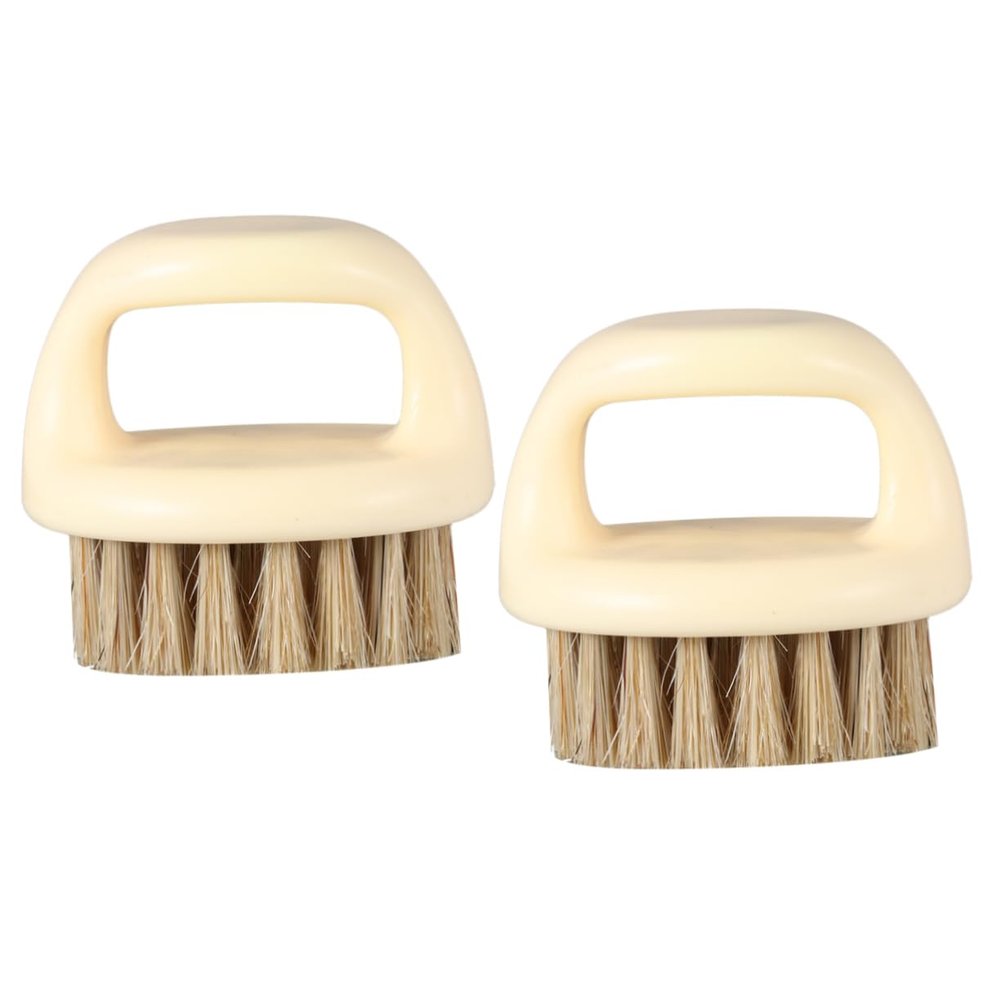 Didiseaon 2pcs Multifunctional Beard Brush with Natural Boar Bristles Portable Hair Care Cleaning Tool for Men Durable Grooming Accessory for Beard and Mustache Maintenance