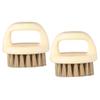 Didiseaon 2pcs Multifunctional Beard Brush with Natural Boar Bristles Portable Hair Care Cleaning Tool for Men Durable Grooming Accessory for Beard and Mustache Maintenance view 1