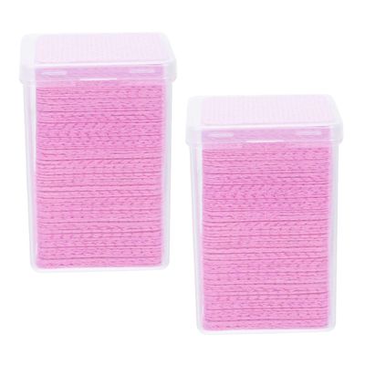 Angoily 400Pcs Eyelash Extension Glue Bottle Wipers Premium Cotton Glue Residue Remover Pads for Salon and Home Use Soft and Supple Nail Polish Remover Cloths for Lash Extension Cleaning