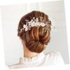 NOLITOY Unique Bridal Hair Jewelry Pearl and Diamond Hair Comb Wedding Party Headpiece Engagement Anniversary view 4