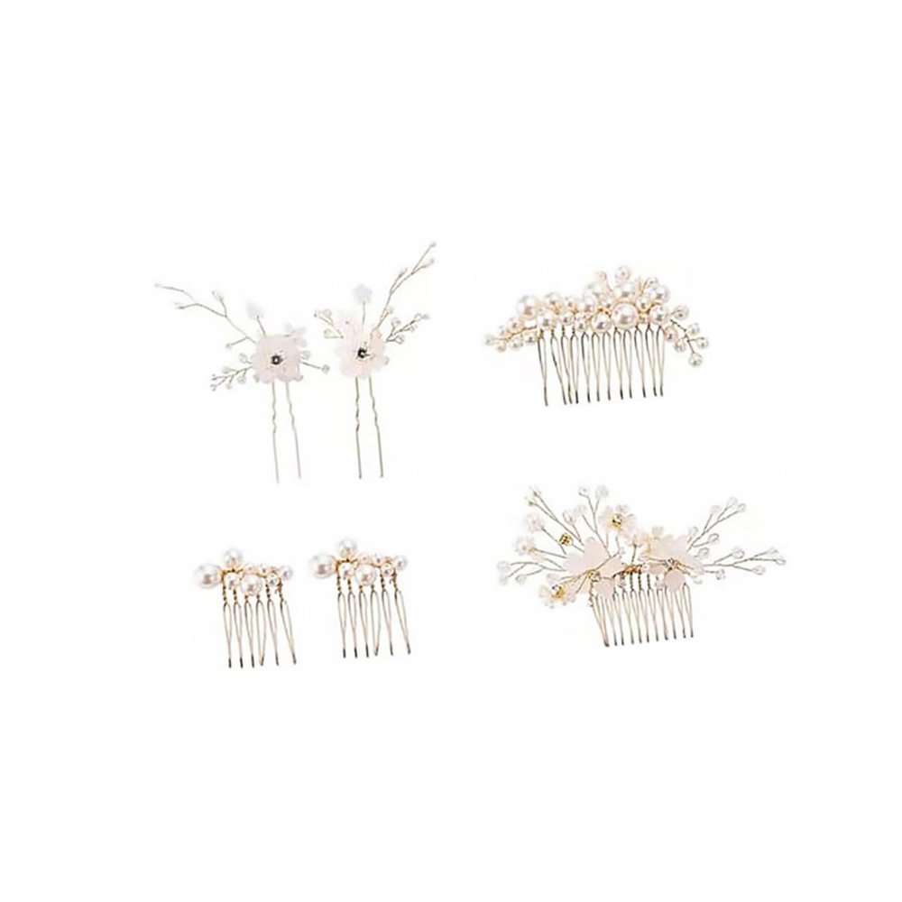 Angoily 6pcs Bridal Hair Combs Accents Elegant Wedding Hair Accessories for Brides Handmade Floral Headpieces for Stunning Looks and Memorable Moments