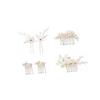 Angoily 6pcs Bridal Hair Combs Accents Elegant Wedding Hair Accessories for Brides Handmade Floral Headpieces for Stunning Looks and Memorable Moments view 1