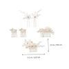 Angoily 6pcs Bridal Hair Combs Accents Elegant Wedding Hair Accessories for Brides Handmade Floral Headpieces for Stunning Looks and Memorable Moments view 3