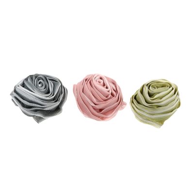 Angoily 3pcs Rose Flower Bath Ball Scrubber Soft and Comfortable Mesh Shower Sponge for Adults Rich Bubbles for Deep Cleansing Random Colors