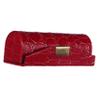 Beavorty Lipstick Holder Case Mirror Pu Leather Single Lipstick Storage Box for Makeup Versatile and Stylish Lip Balm Organizer Vibrant Red for Women and Girls view 1