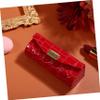 Beavorty Lipstick Holder Case Mirror Pu Leather Single Lipstick Storage Box for Makeup Versatile and Stylish Lip Balm Organizer Vibrant Red for Women and Girls view 2