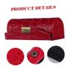 Beavorty Lipstick Holder Case Mirror Pu Leather Single Lipstick Storage Box for Makeup Versatile and Stylish Lip Balm Organizer Vibrant Red for Women and Girls view 3