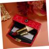 Beavorty Lipstick Holder Case Mirror Pu Leather Single Lipstick Storage Box for Makeup Versatile and Stylish Lip Balm Organizer Vibrant Red for Women and Girls view 4
