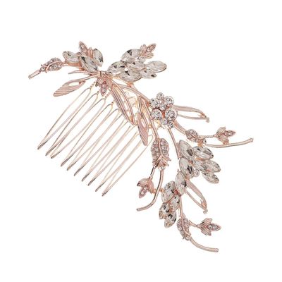 Angoily Rhinestones Hair Comb for Brides Elegant Wedding Hair Accessory Studded Design for Parties and Special Occasions Skin-friendly