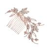Angoily Rhinestones Hair Comb for Brides Elegant Wedding Hair Accessory Studded Design for Parties and Special Occasions Skin-friendly view 1