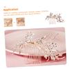 Angoily Rhinestones Hair Comb for Brides Elegant Wedding Hair Accessory Studded Design for Parties and Special Occasions Skin-friendly view 3