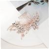 Angoily Rhinestones Hair Comb for Brides Elegant Wedding Hair Accessory Studded Design for Parties and Special Occasions Skin-friendly view 4